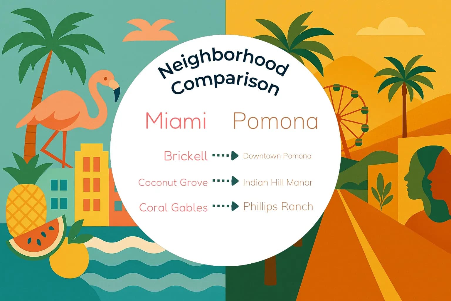 Miami vs Pomona Neighborhood Comparison