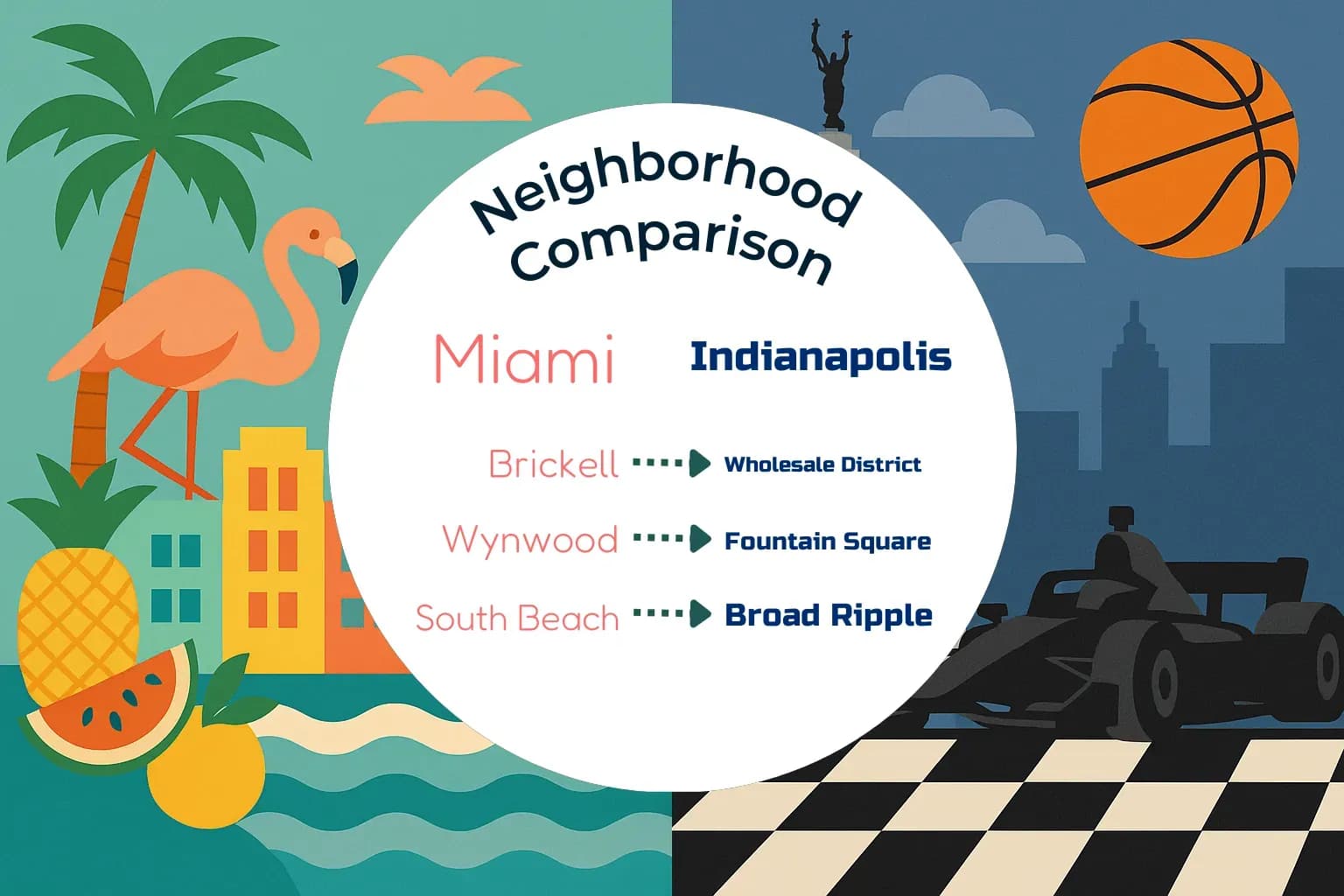 Miami vs Indianapolis Neighborhood Comparison