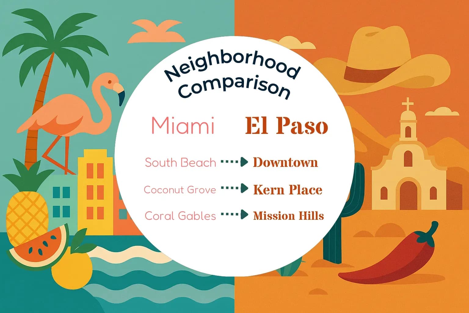 Miami vs El Paso Neighborhood Comparison