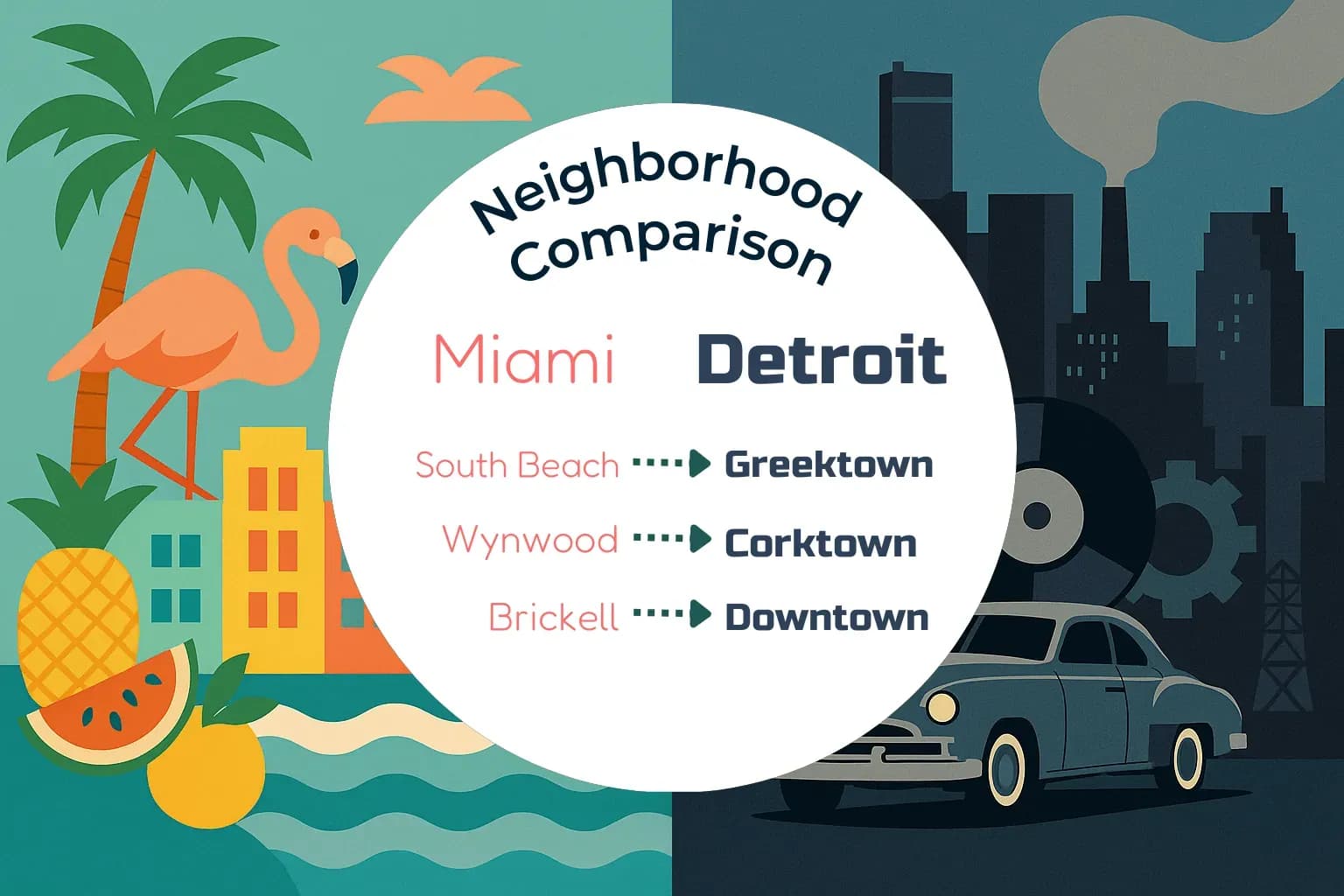 Miami vs Detroit Neighborhood Comparison
