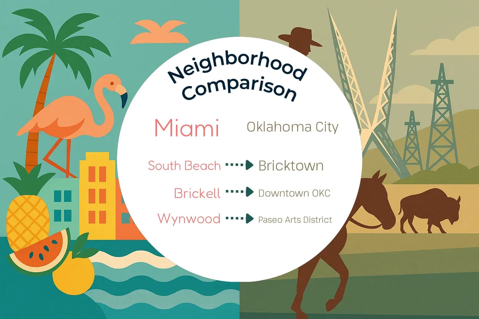 Miami vs Oklahoma City Neighborhood Comparison