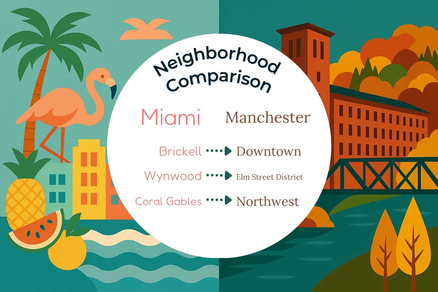 Miami vs Manchester Neighborhood Comparison