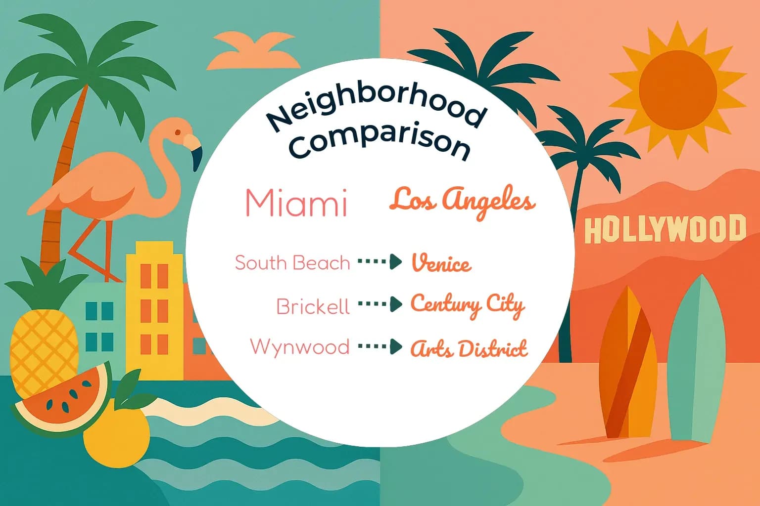 Miami vs Los Angeles Neighborhood Comparison