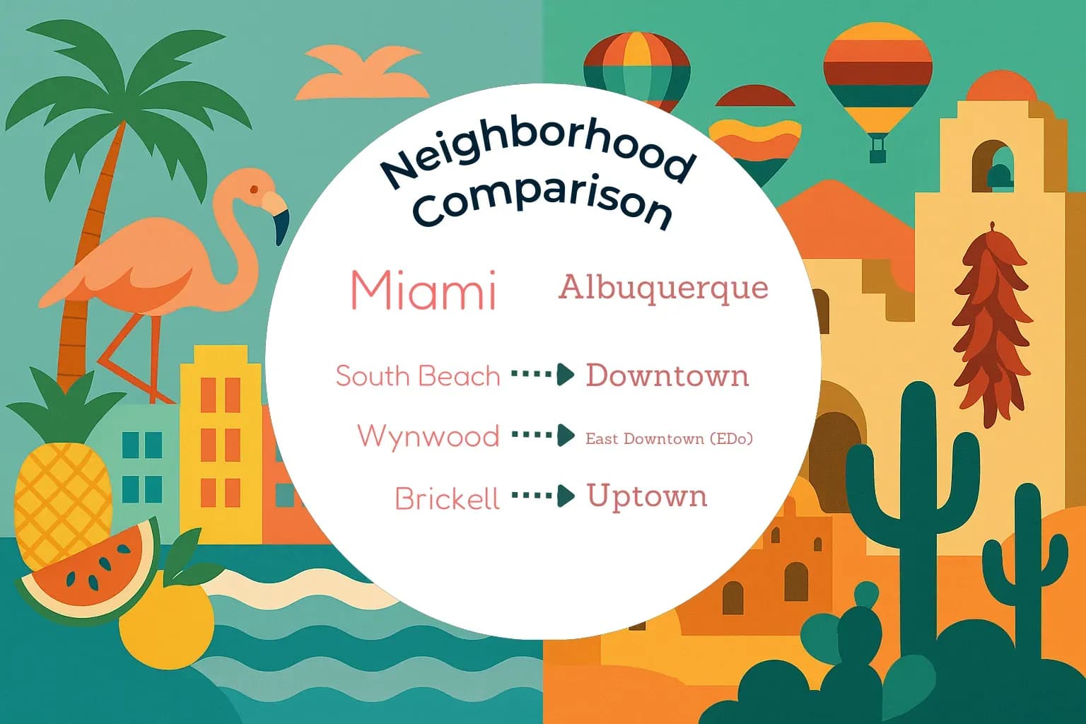 Miami vs Albuquerque Neighborhood Comparison