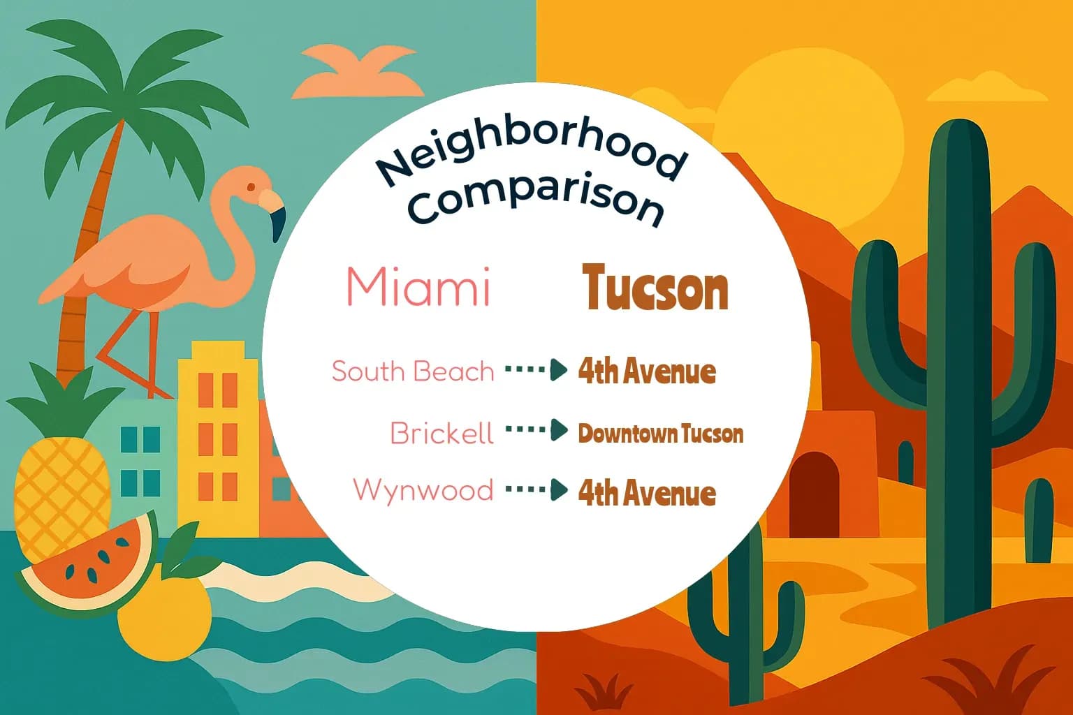 Miami vs Tucson Neighborhood Comparison