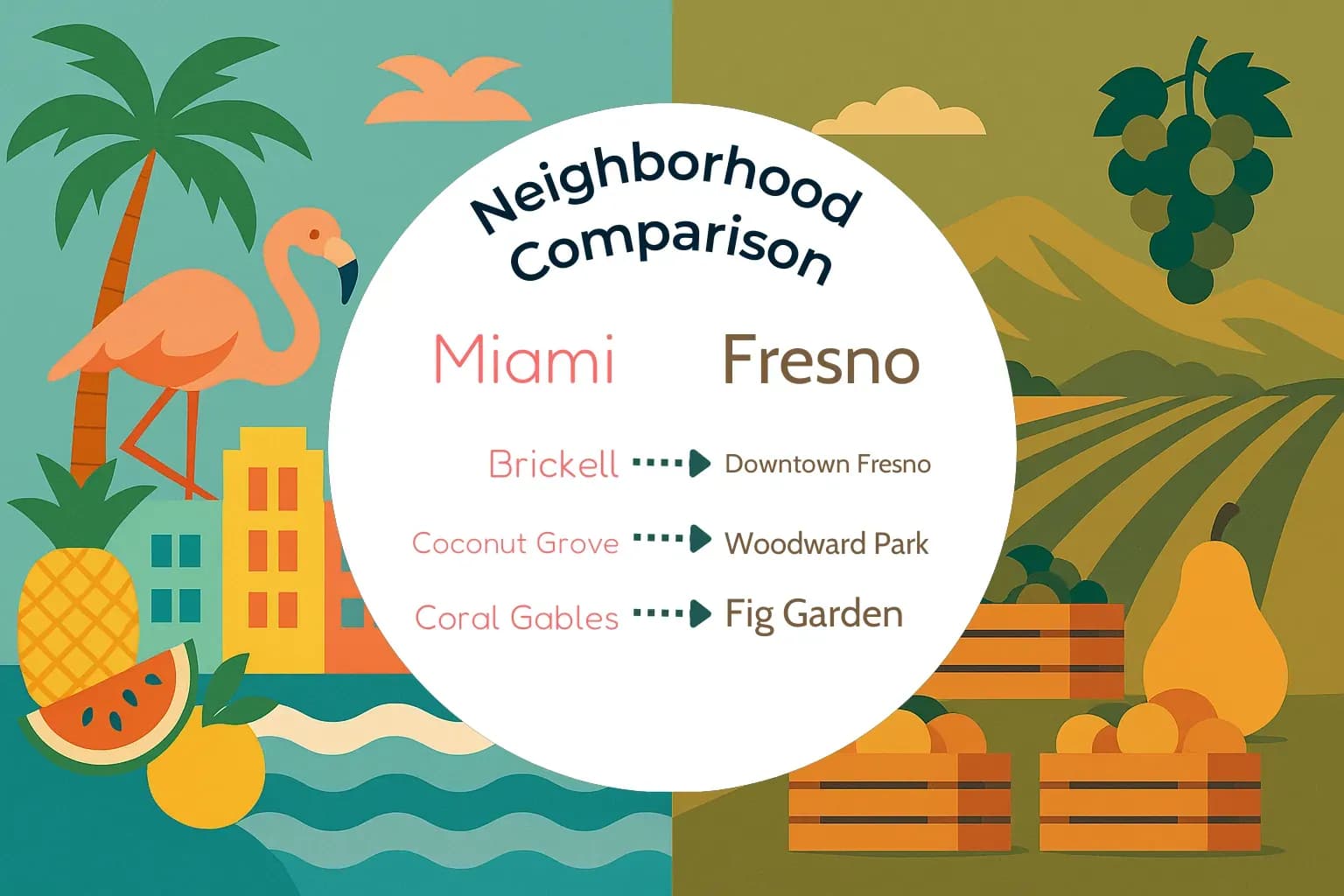 Miami vs Fresno Neighborhood Comparison