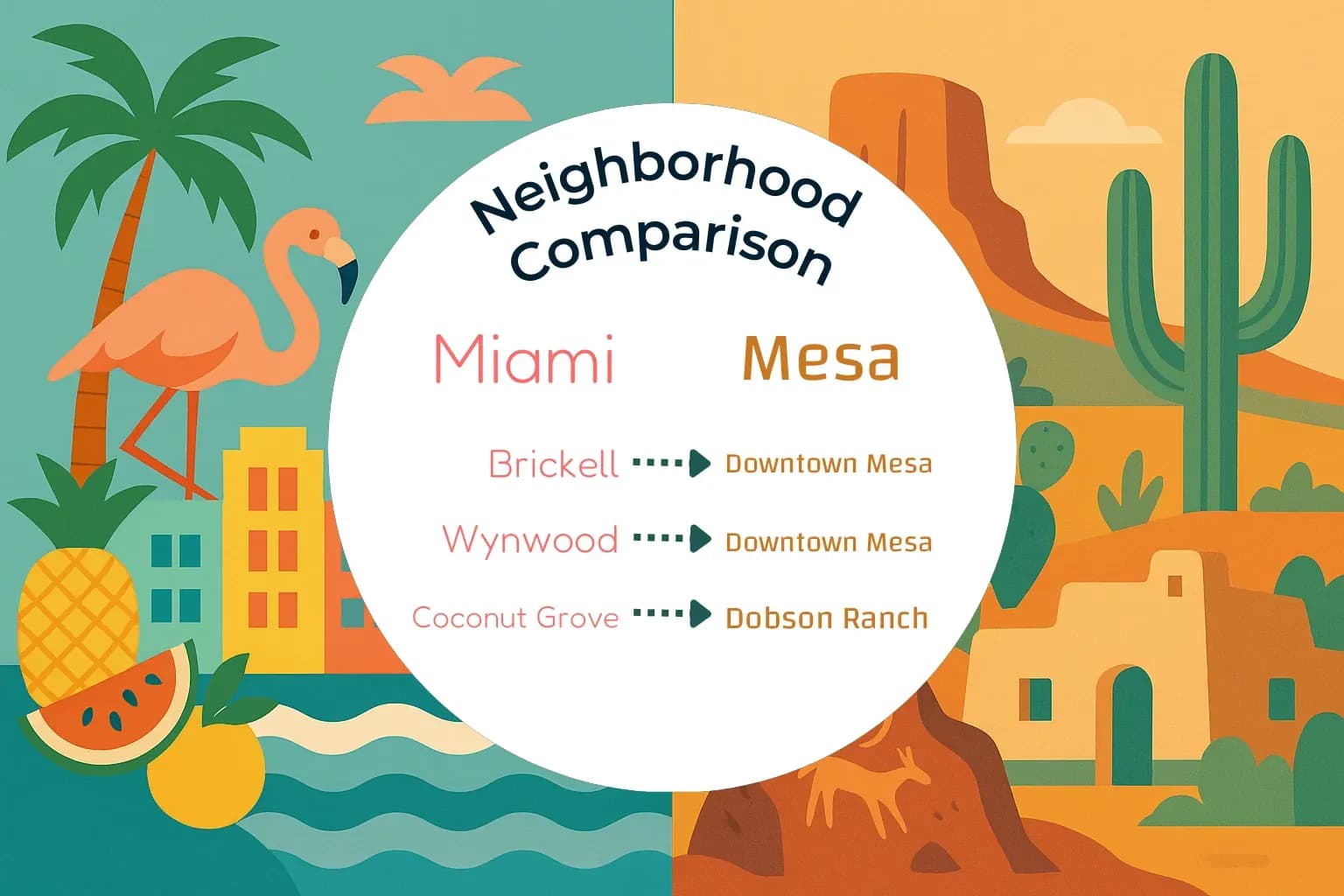 Miami vs Mesa Neighborhood Comparison
