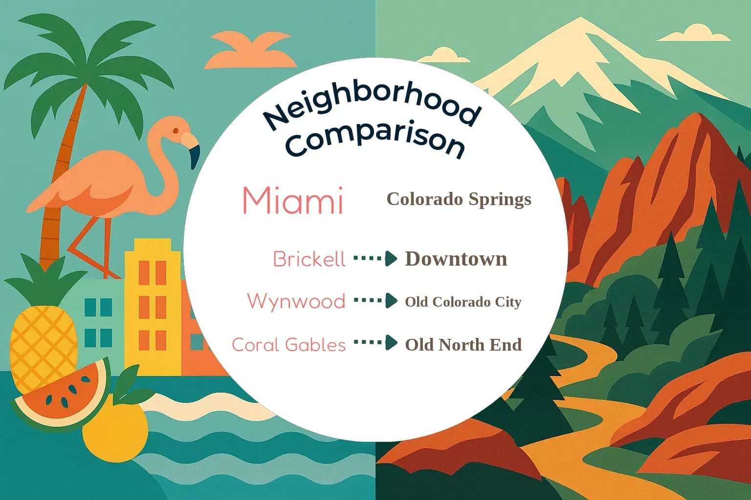 Miami vs Colorado Springs Neighborhood Comparison