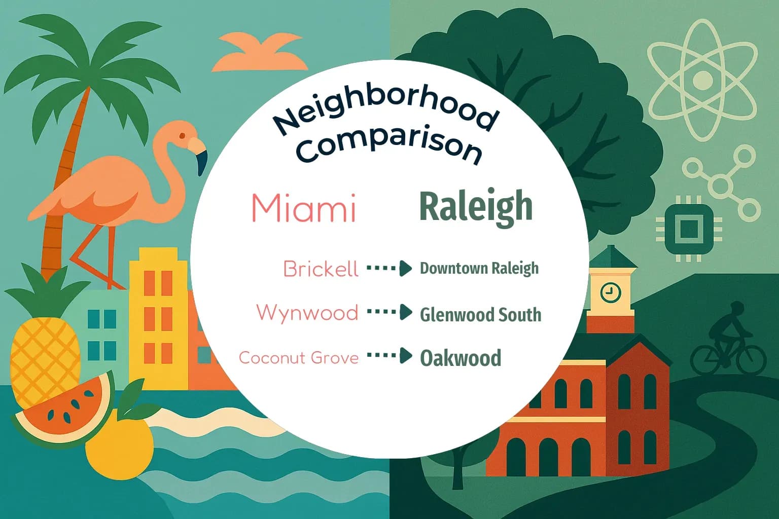 Miami vs Raleigh Neighborhood Comparison