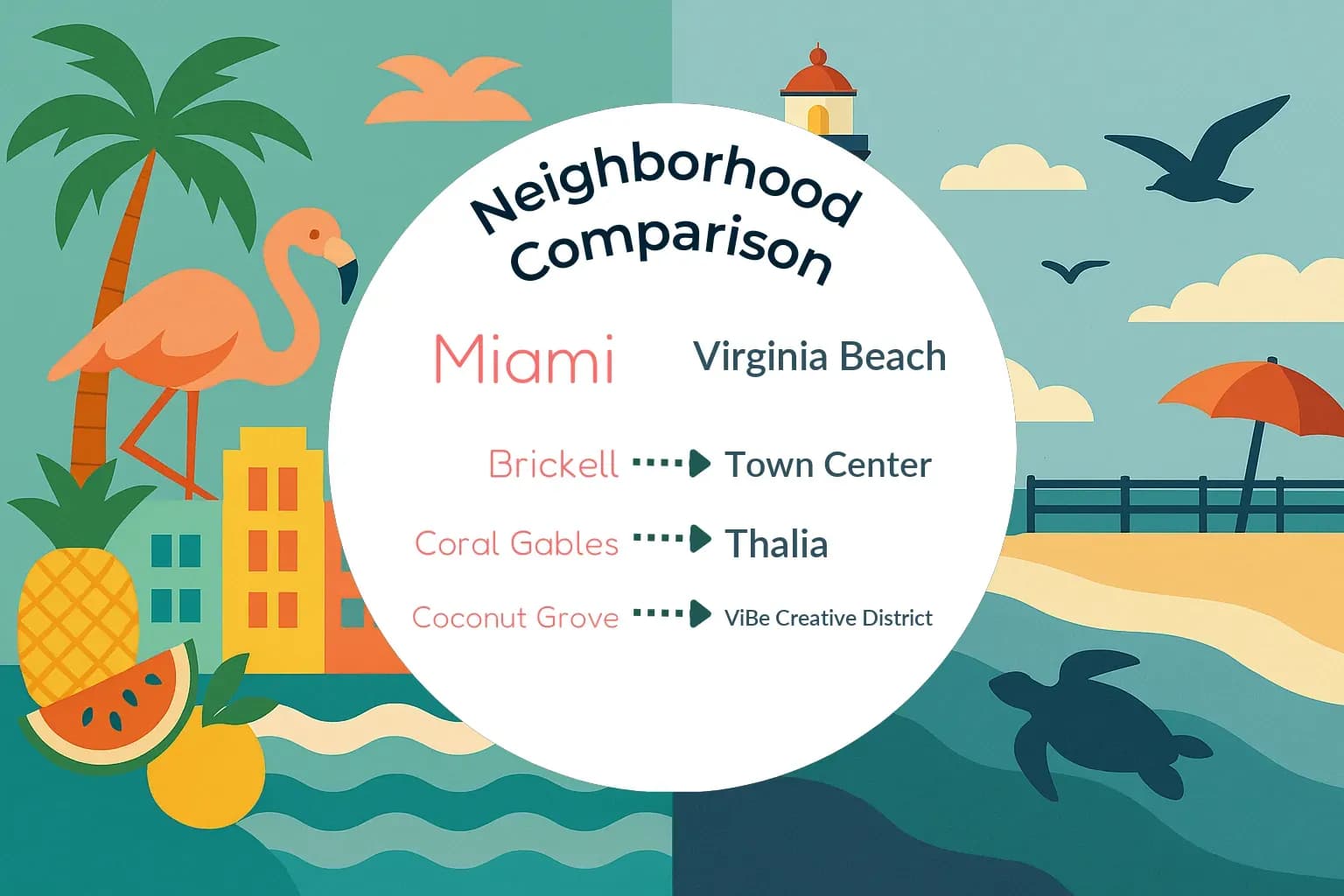 Miami vs Virginia Beach Neighborhood Comparison