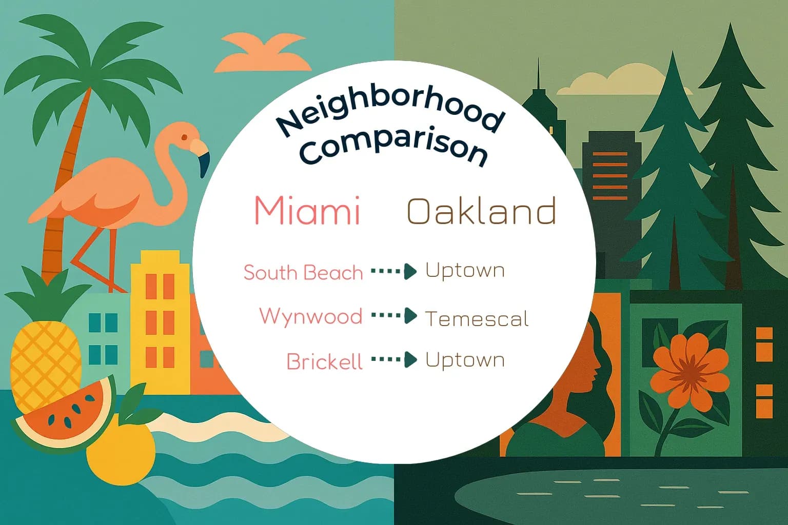 Miami vs Oakland Neighborhood Comparison