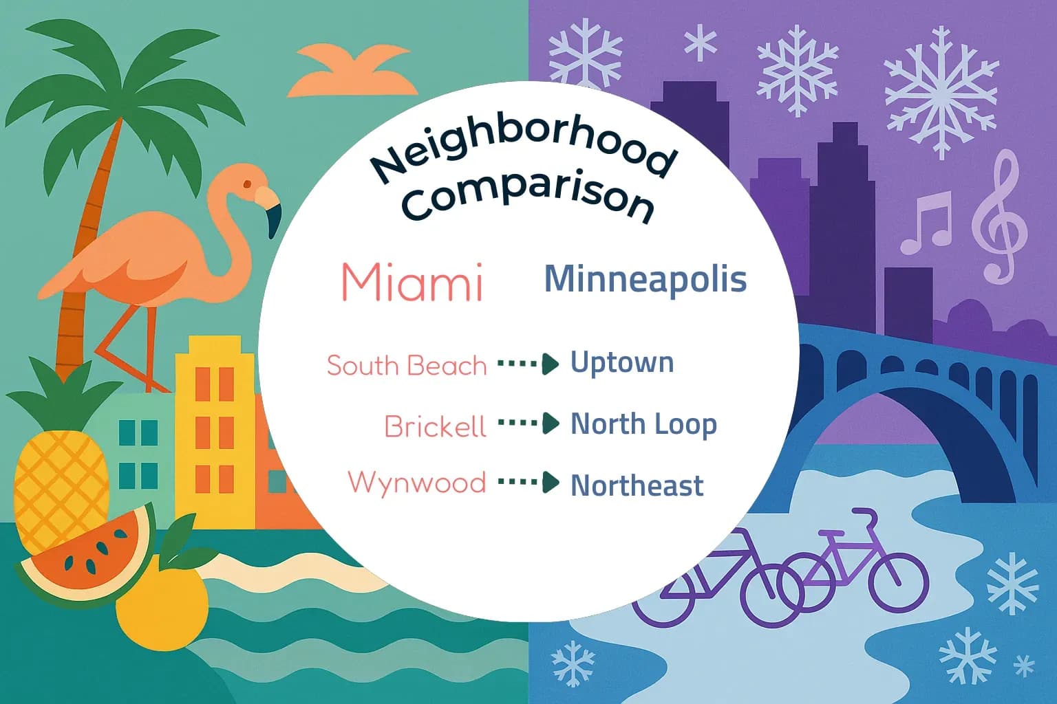 Miami vs Minneapolis Neighborhood Comparison