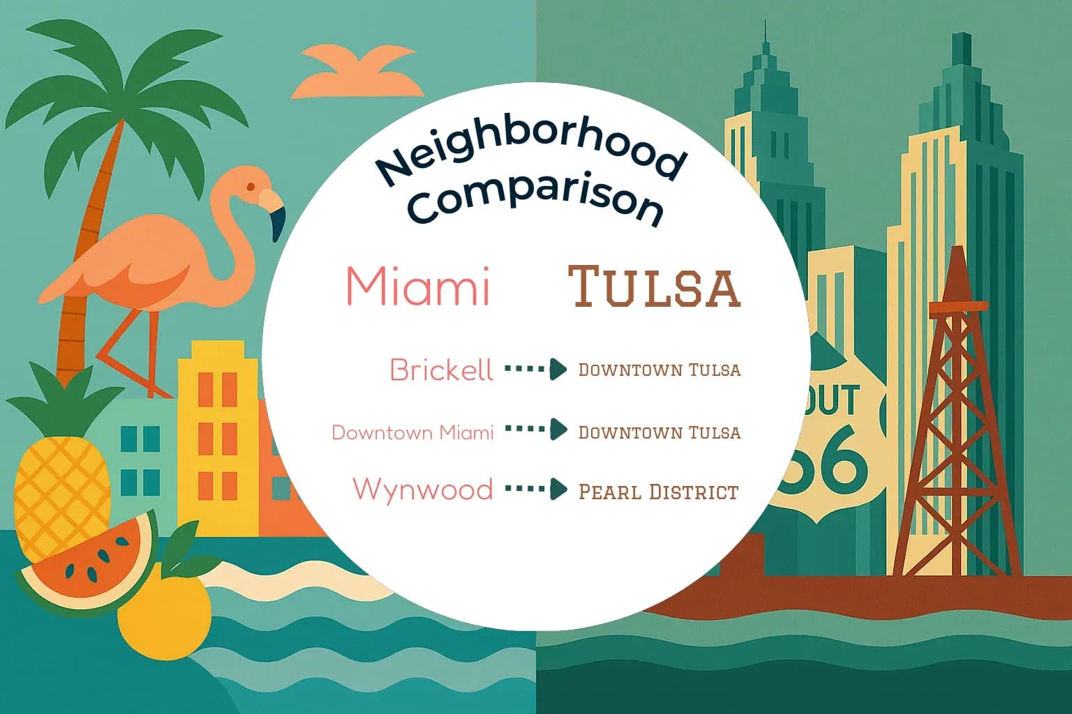 Miami vs Tulsa Neighborhood Comparison