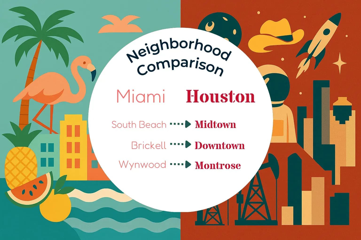 Miami vs Houston Neighborhood Comparison