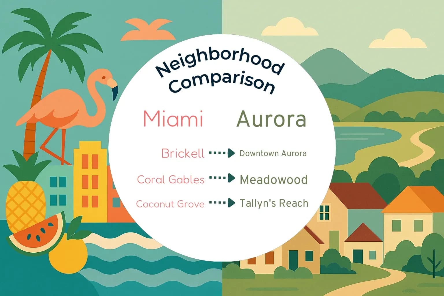 Miami vs Aurora Neighborhood Comparison