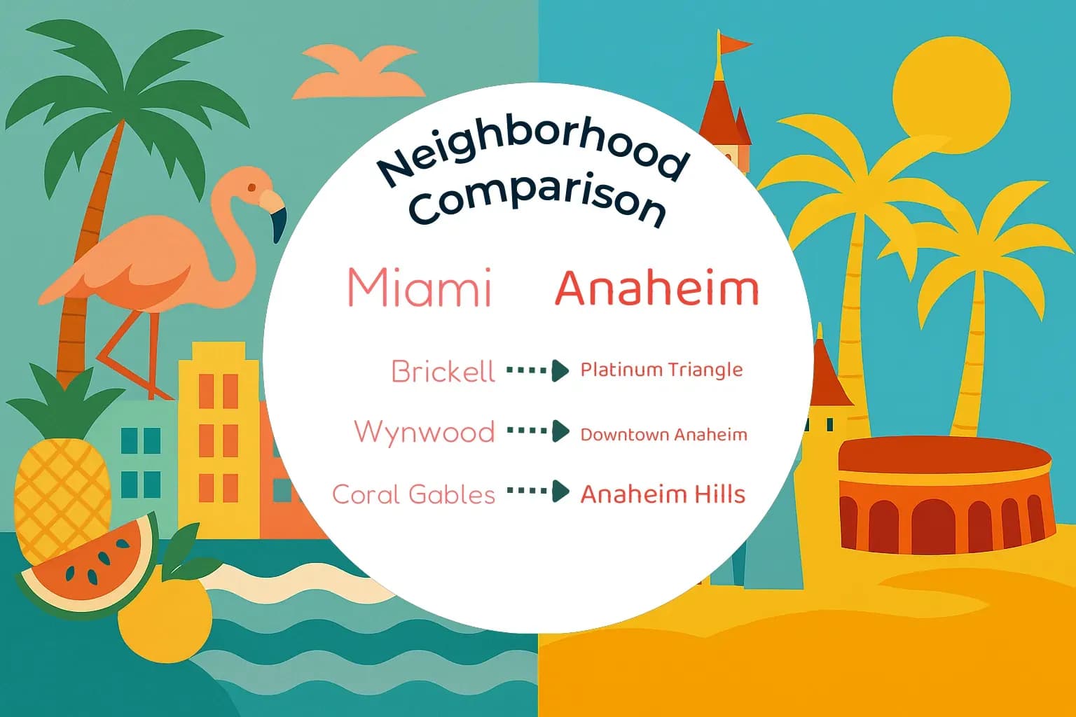 Miami vs Anaheim Neighborhood Comparison
