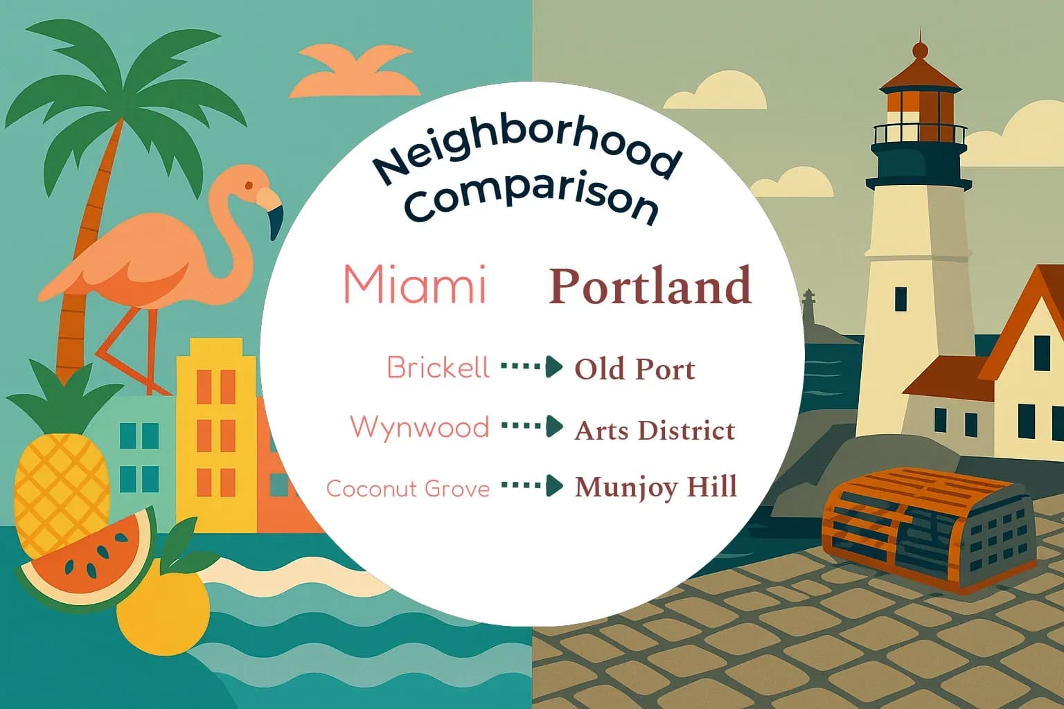Miami vs Portland Neighborhood Comparison
