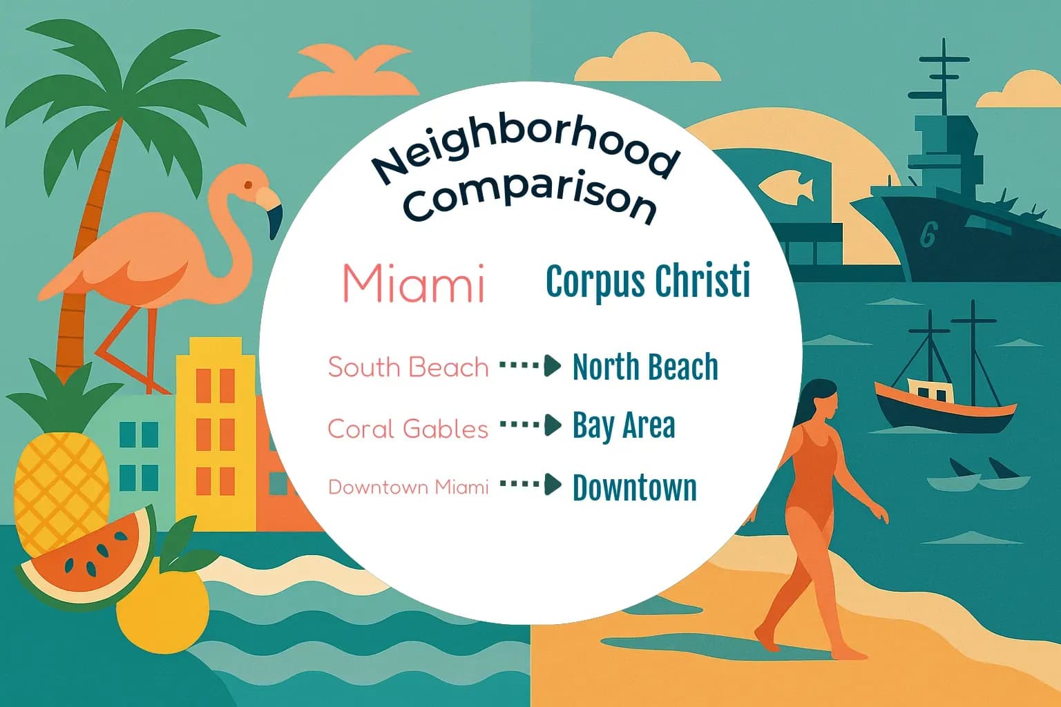 Miami vs Corpus Christi Neighborhood Comparison