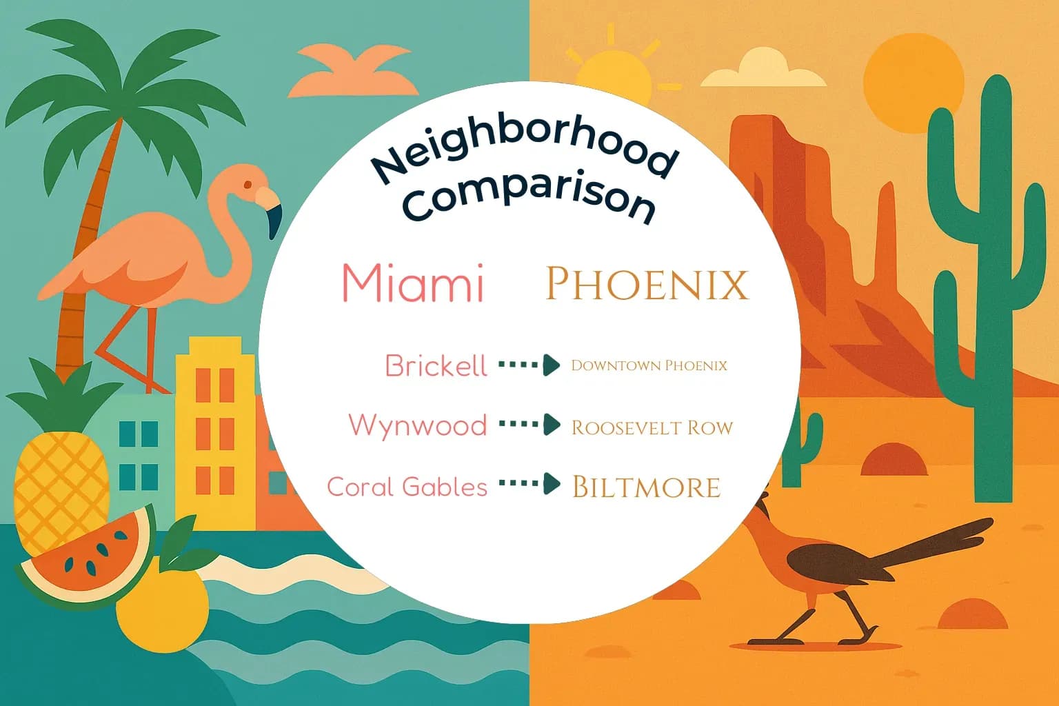 Miami vs Phoenix Neighborhood Comparison