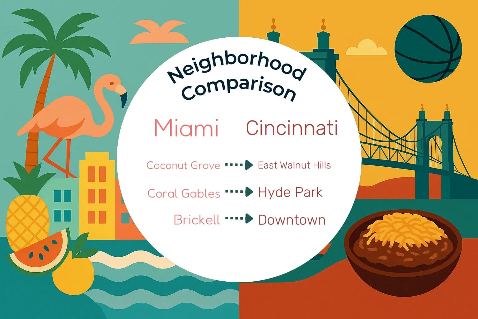 Miami vs Cincinnati Neighborhood Comparison