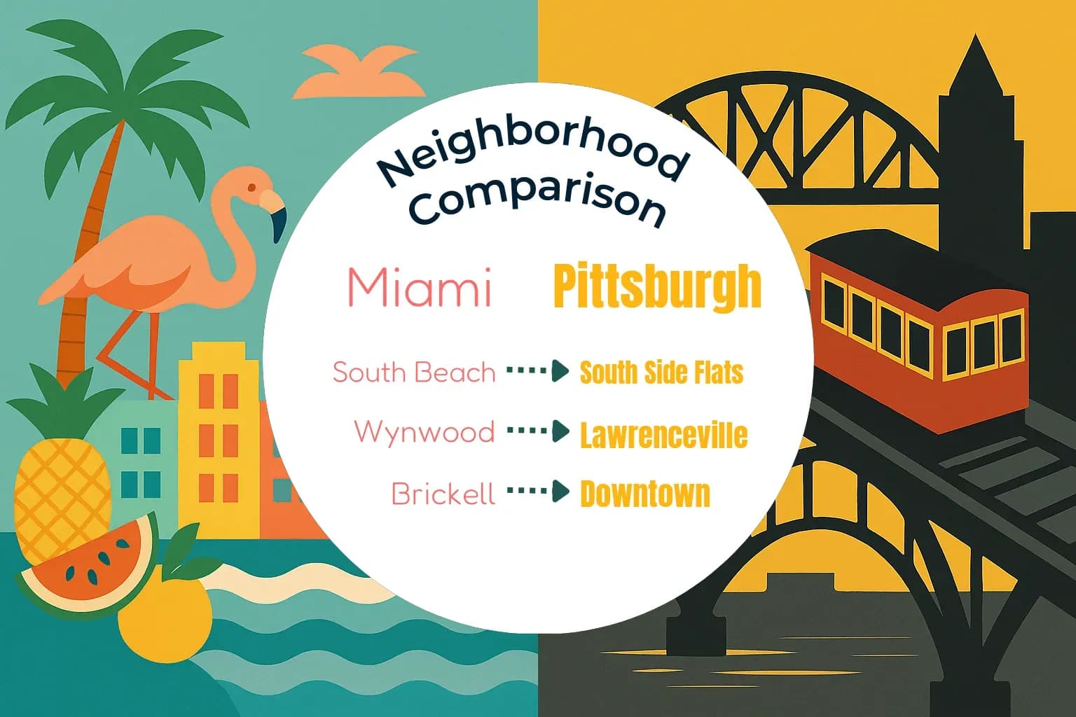 Miami vs Pittsburgh Neighborhood Comparison
