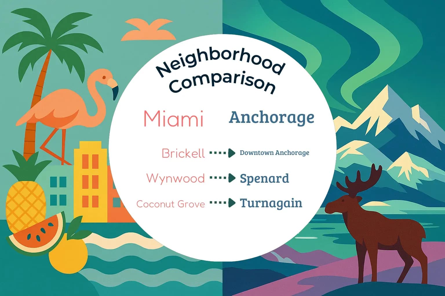 Miami vs Anchorage Neighborhood Comparison