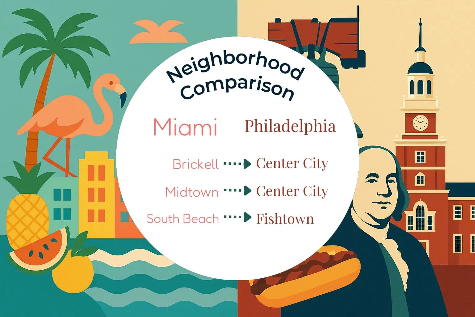Miami vs Philadelphia Neighborhood Comparison