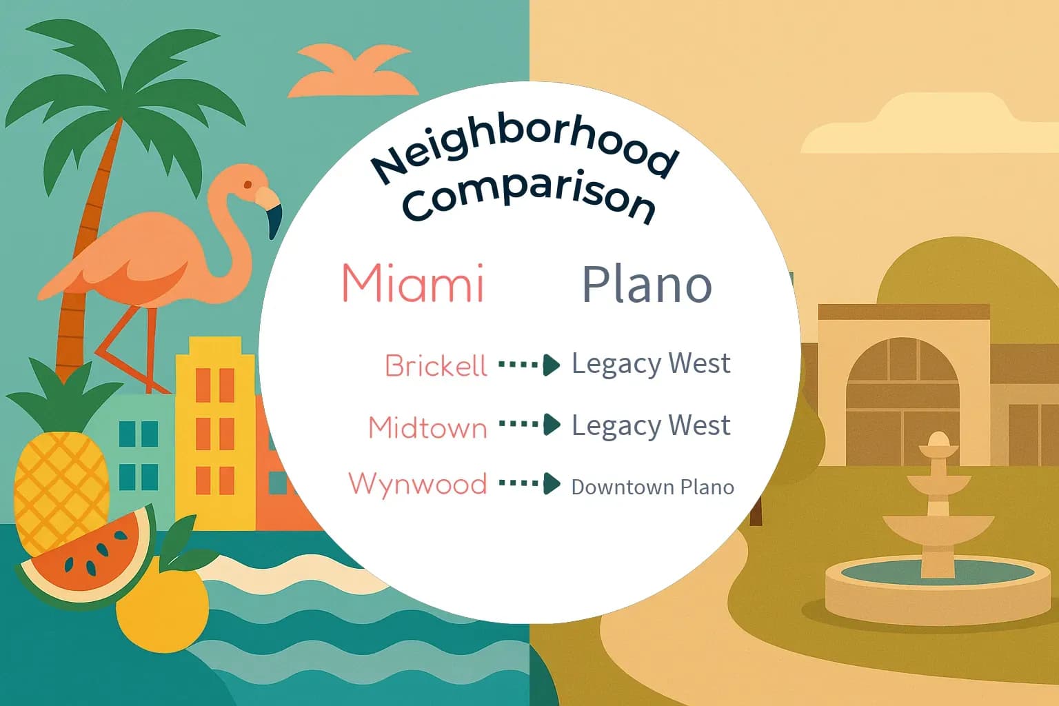 Miami vs Plano Neighborhood Comparison