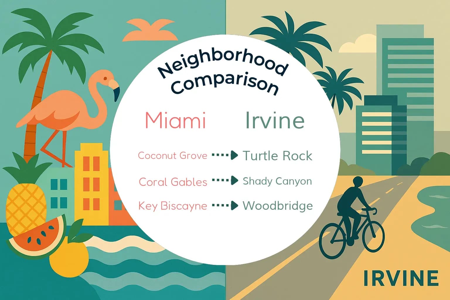 Miami vs Irvine Neighborhood Comparison