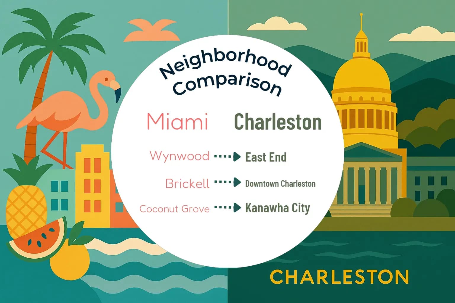 Miami vs Charleston Neighborhood Comparison