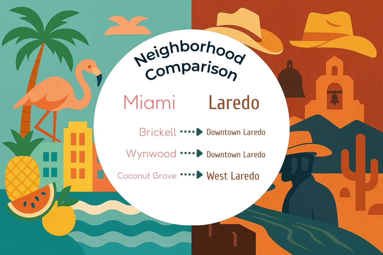 Miami vs Laredo Neighborhood Comparison