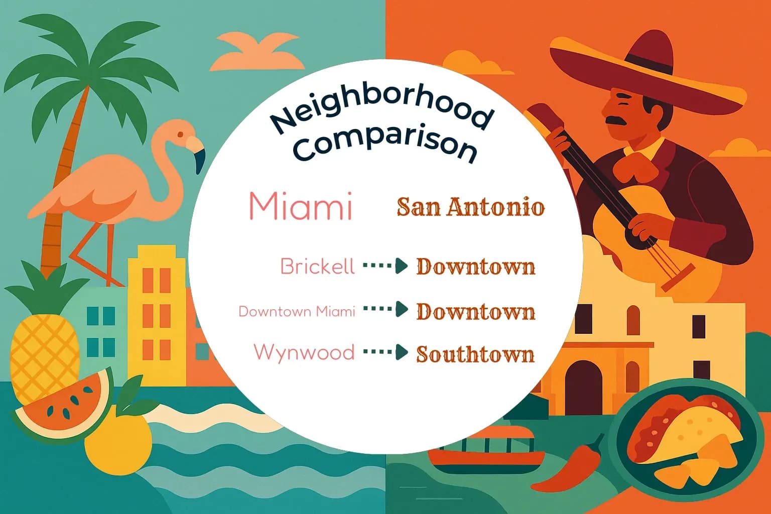 Miami vs San Antonio Neighborhood Comparison