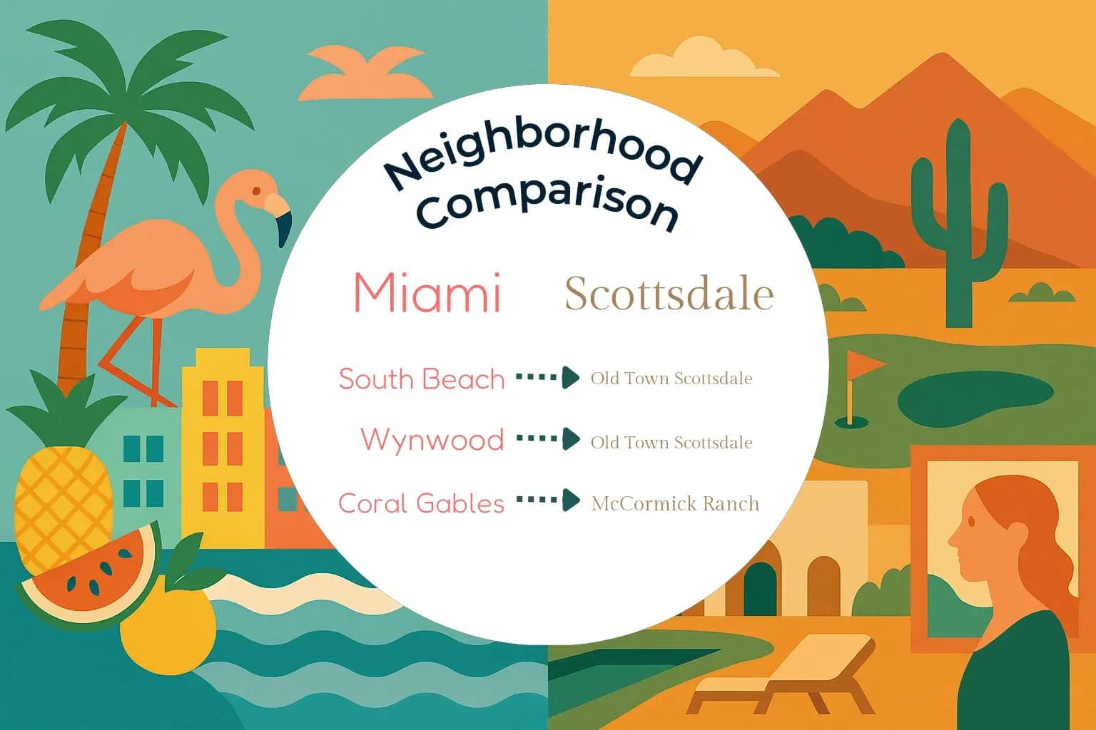 Miami vs Scottsdale Neighborhood Comparison