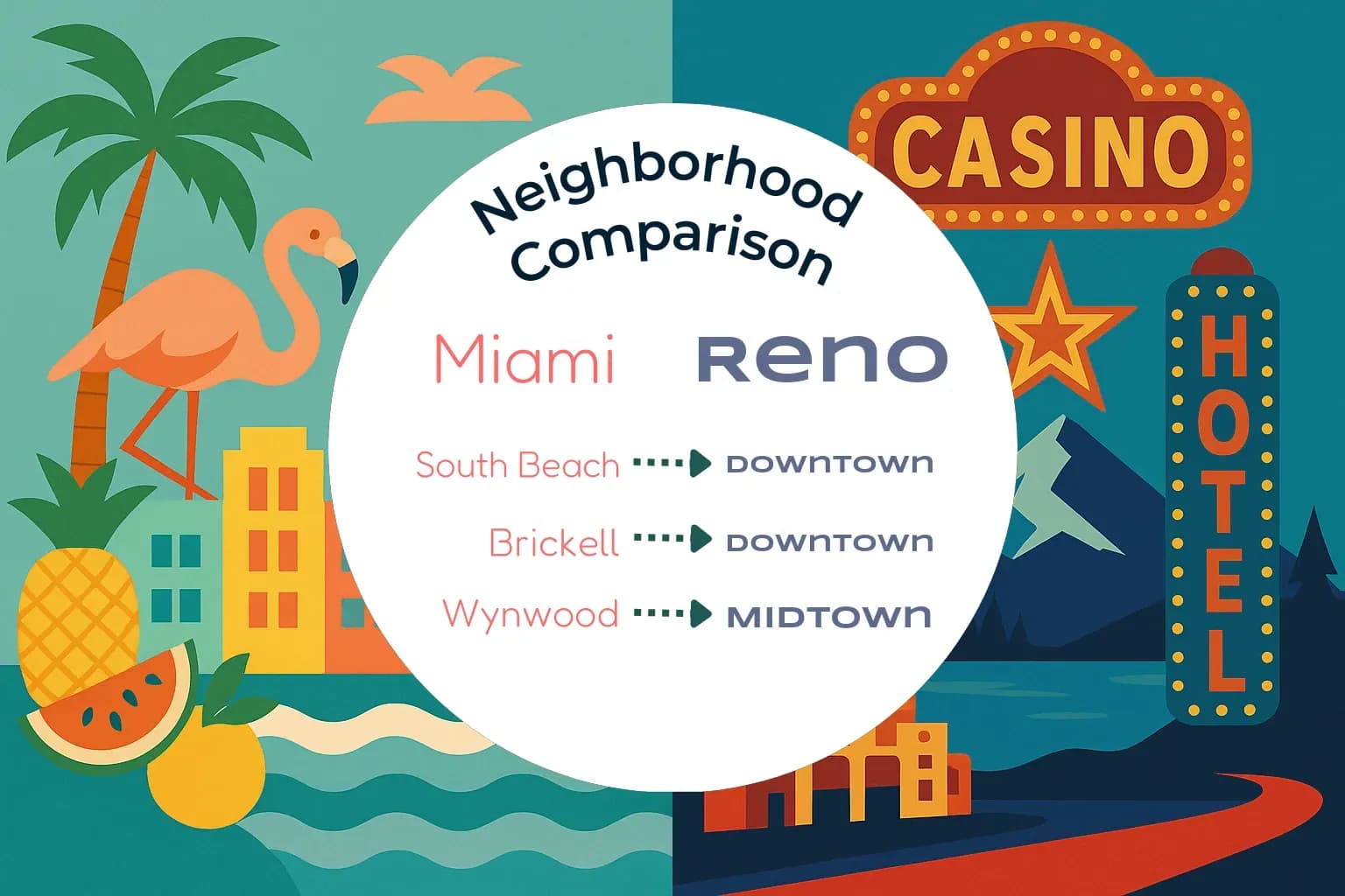 Miami vs Reno Neighborhood Comparison