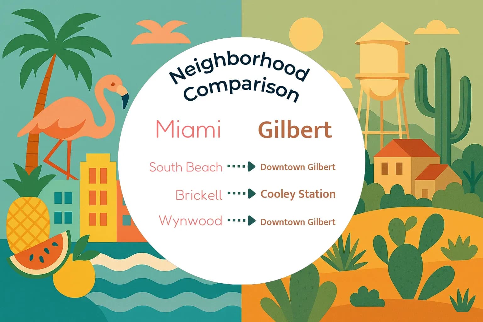 Miami vs Gilbert Neighborhood Comparison