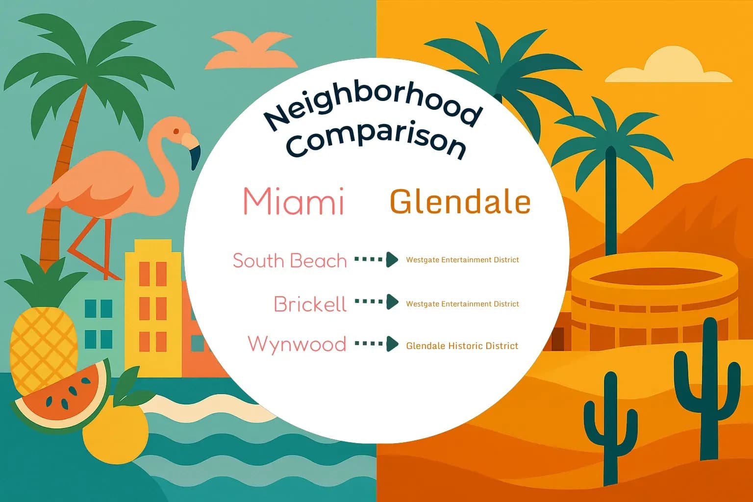 Miami vs Glendale Neighborhood Comparison