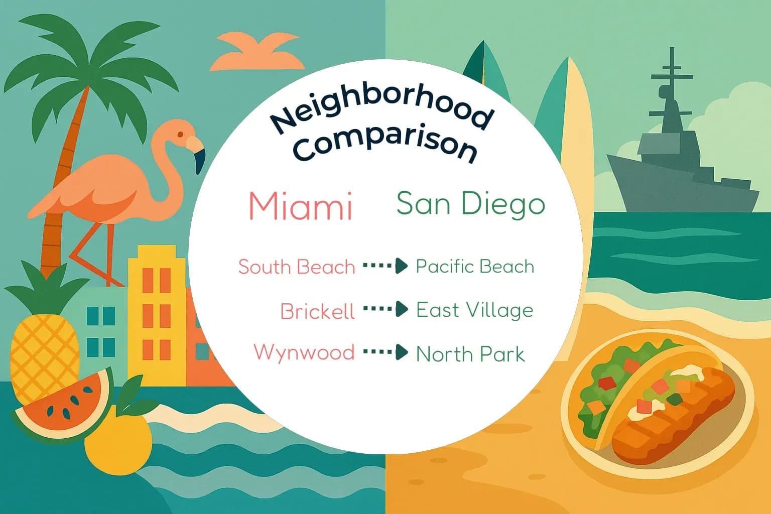 Miami vs San Diego Neighborhood Comparison