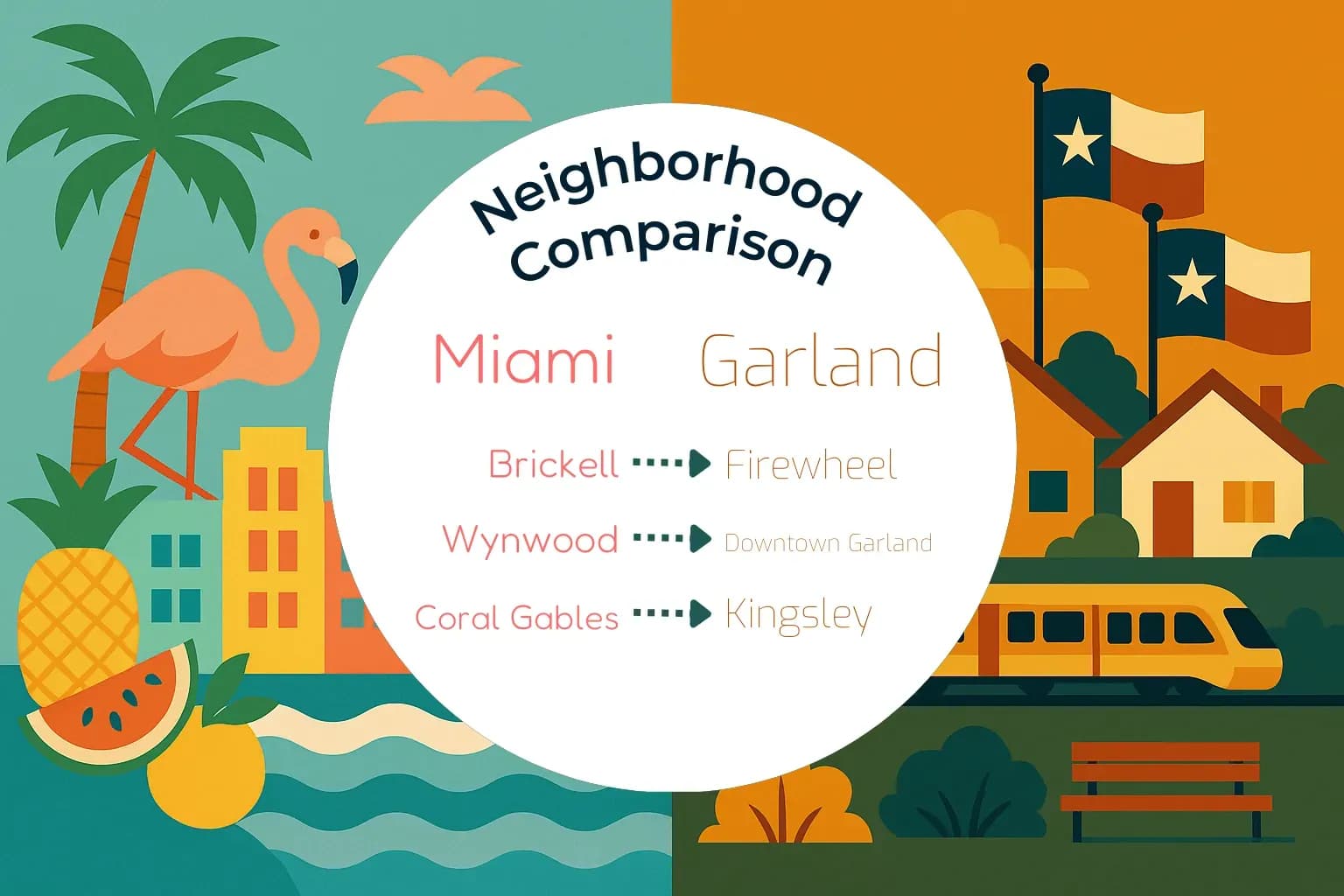 Miami vs Garland Neighborhood Comparison