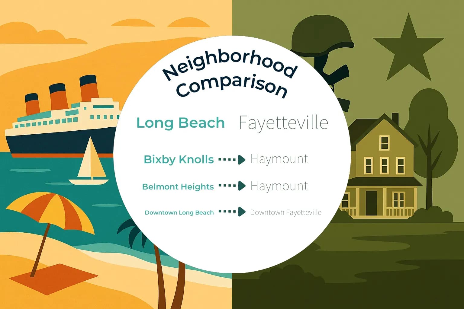 Long Beach vs Fayetteville Neighborhood Comparison