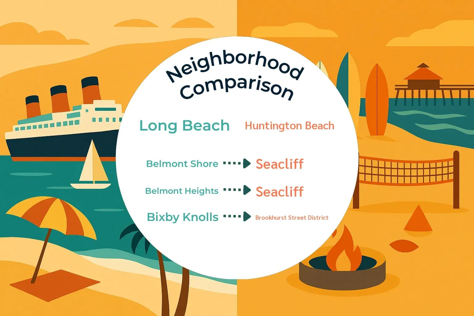 Long Beach vs Huntington Beach Neighborhood Comparison