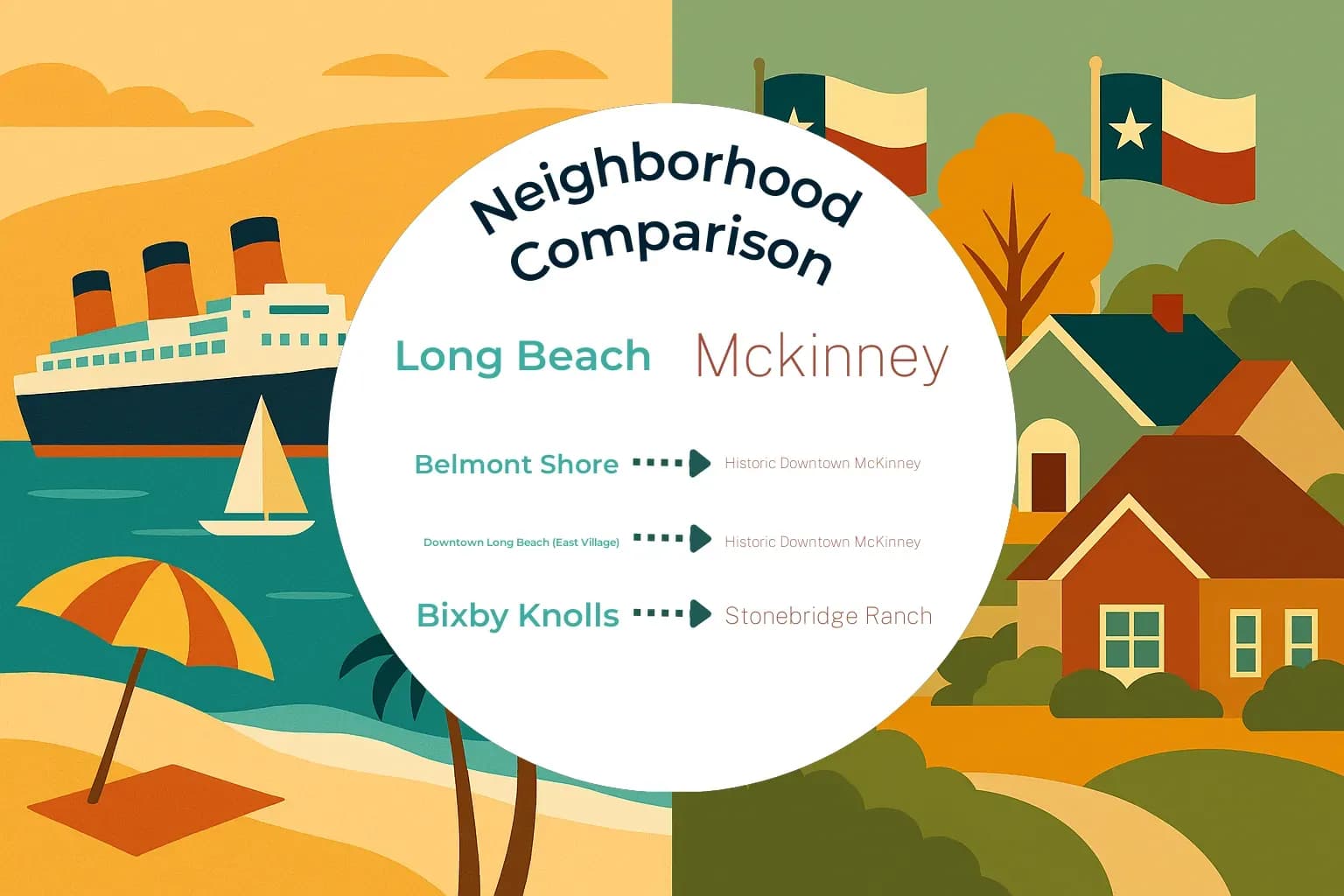 Long Beach vs Mckinney Neighborhood Comparison