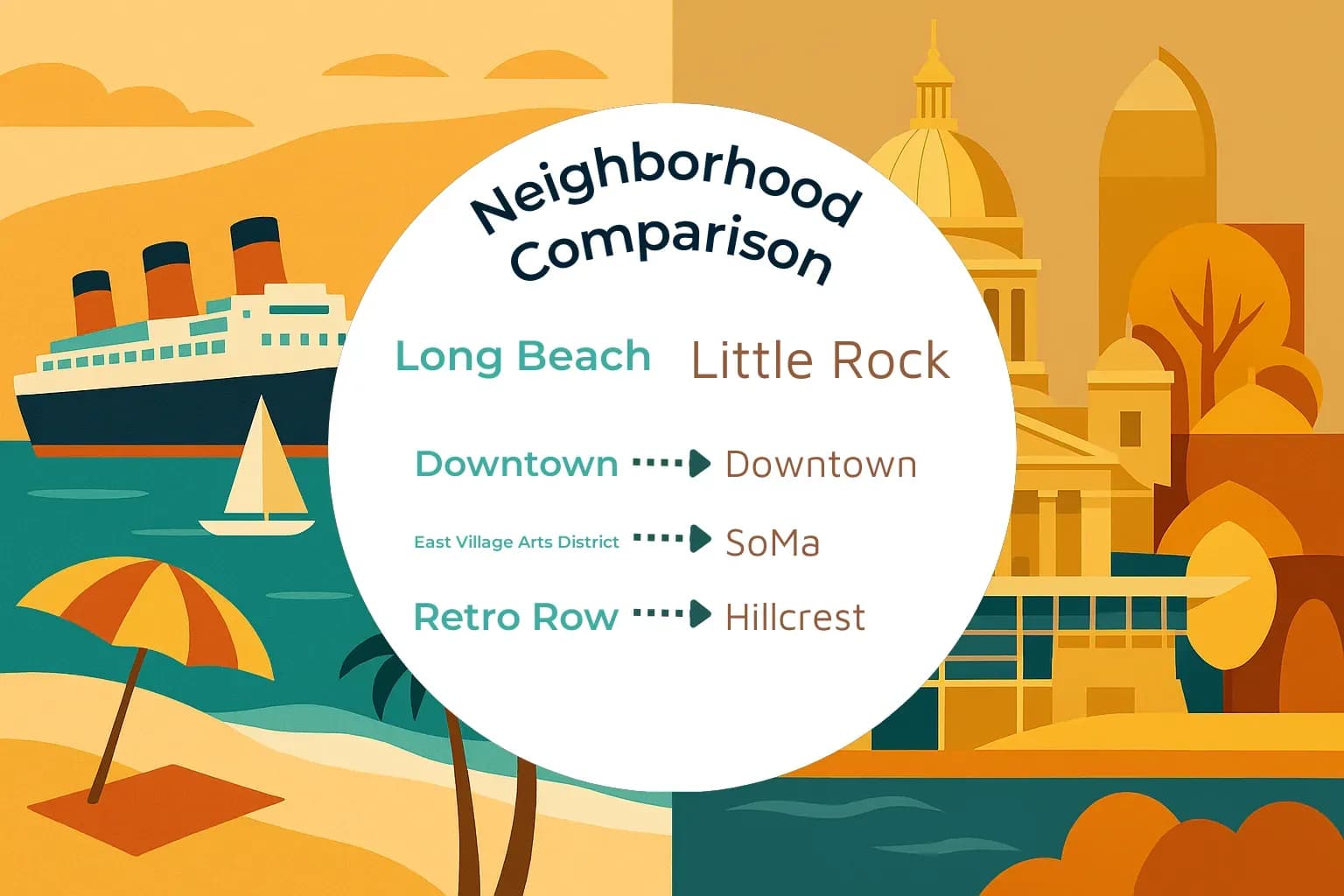 Long Beach vs Little Rock Neighborhood Comparison