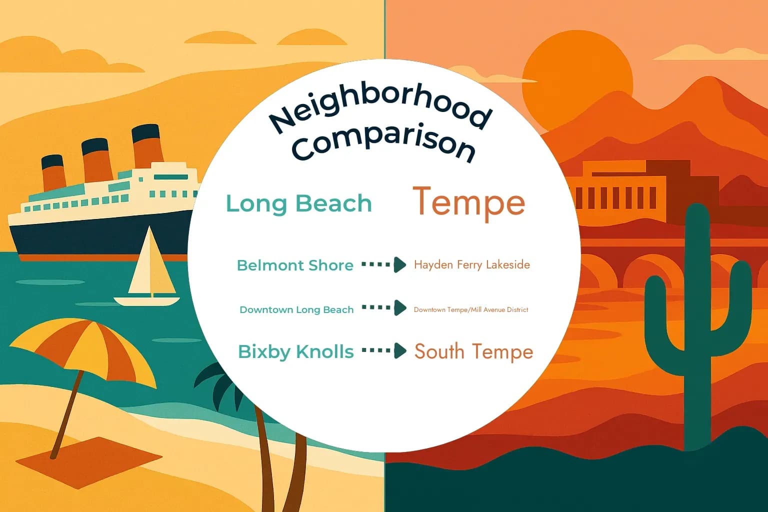 Long Beach vs Tempe Neighborhood Comparison