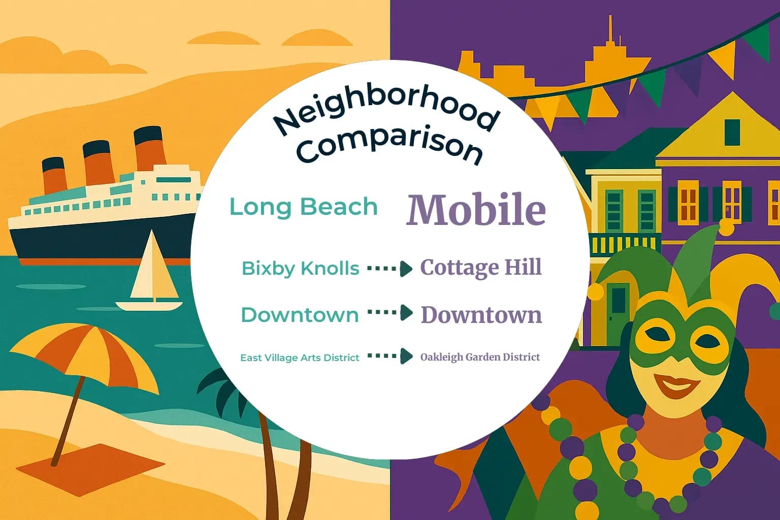 Long Beach vs Mobile Neighborhood Comparison