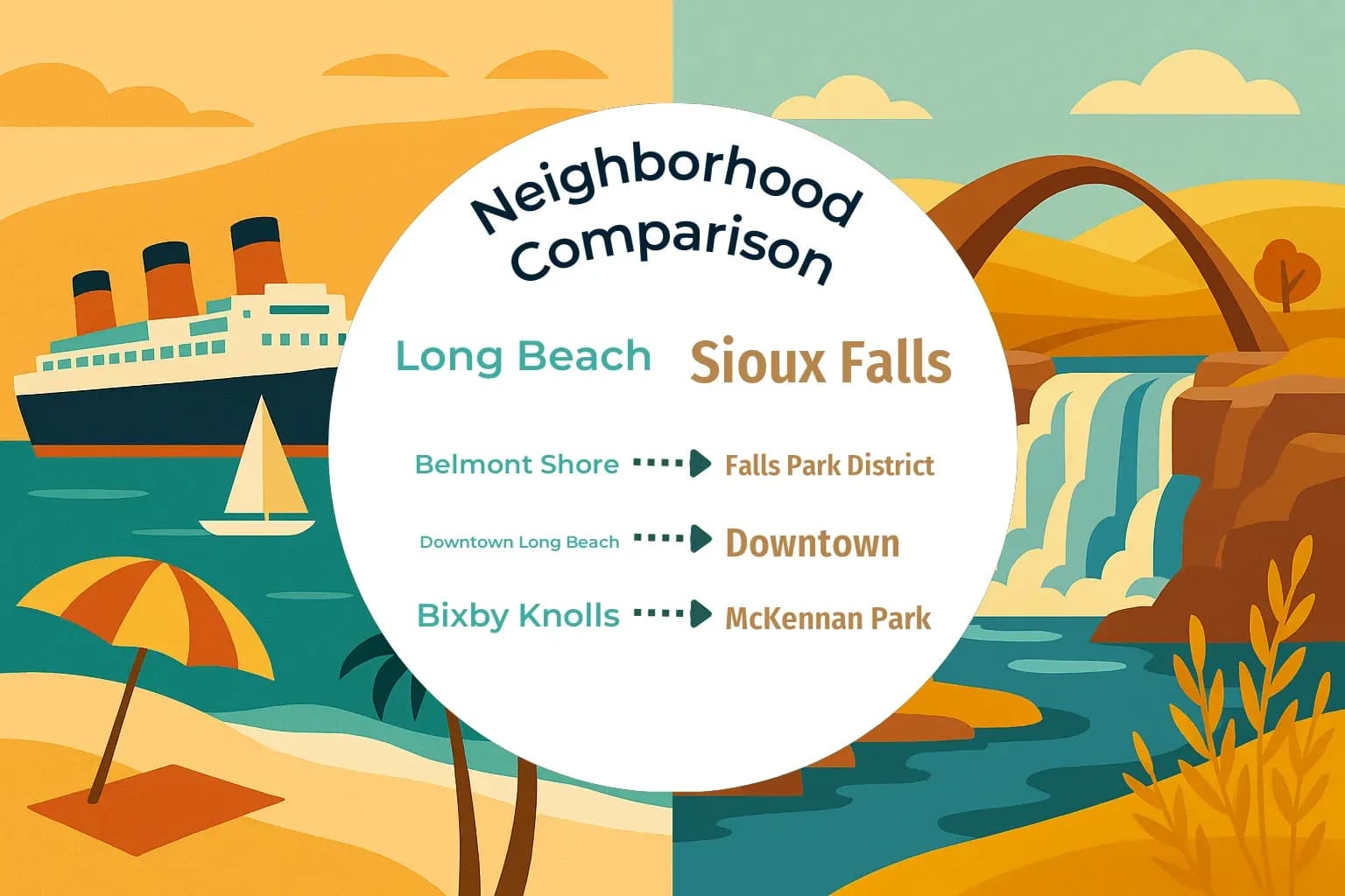 Long Beach vs Sioux Falls Neighborhood Comparison