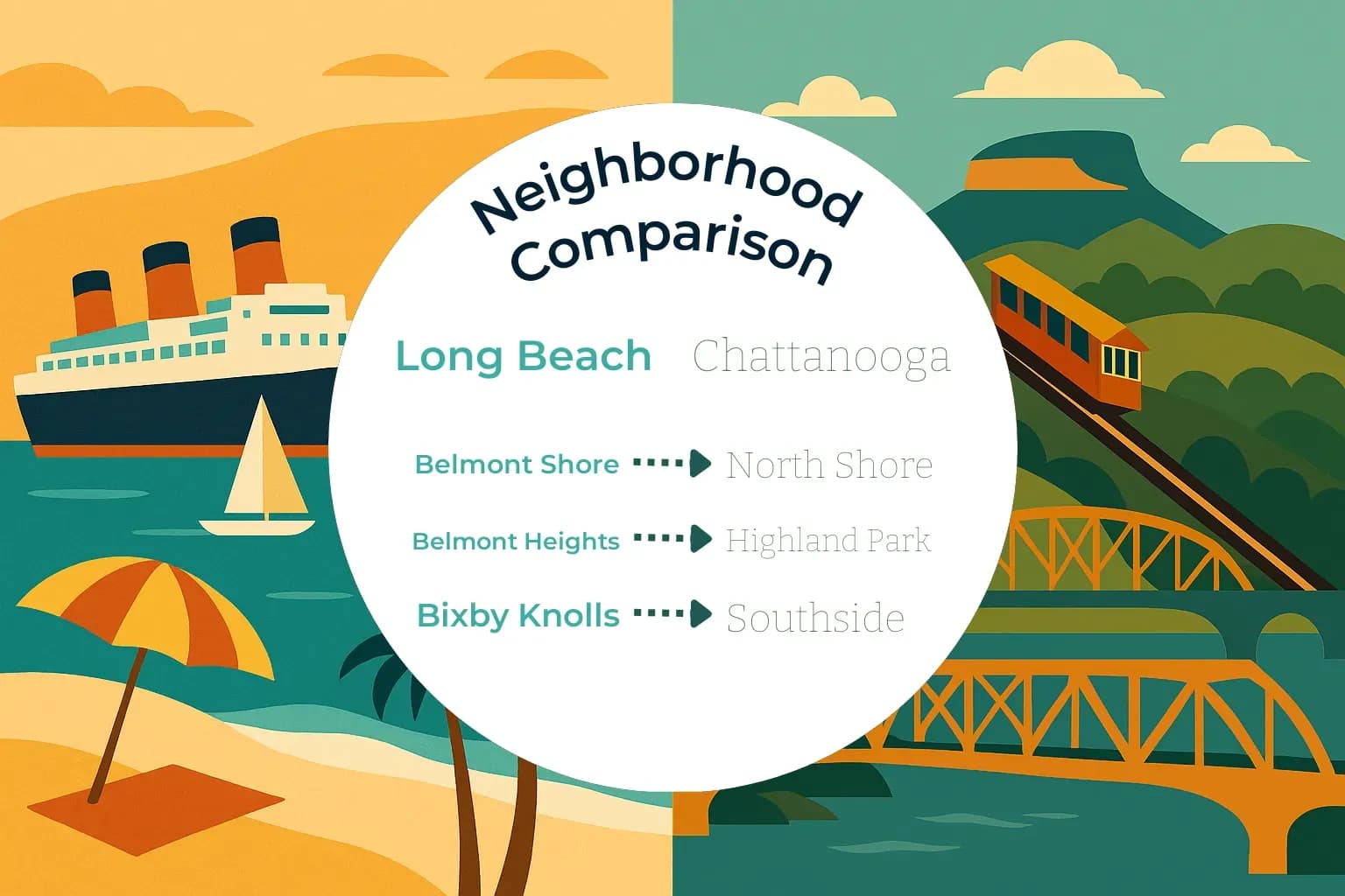 Long Beach vs Chattanooga Neighborhood Comparison