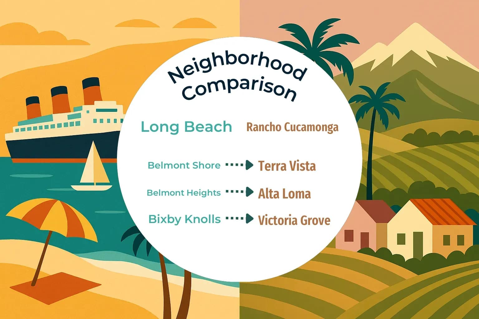 Long Beach vs Rancho Cucamonga Neighborhood Comparison