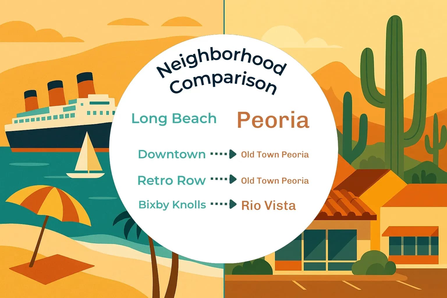 Long Beach vs Peoria Neighborhood Comparison