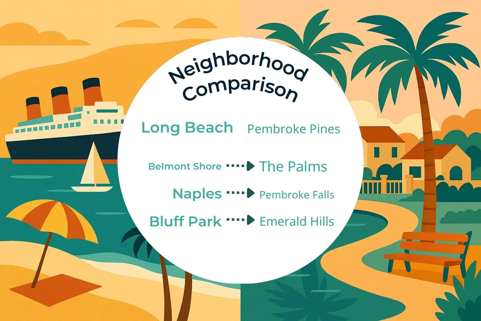 Long Beach vs Pembroke Pines Neighborhood Comparison