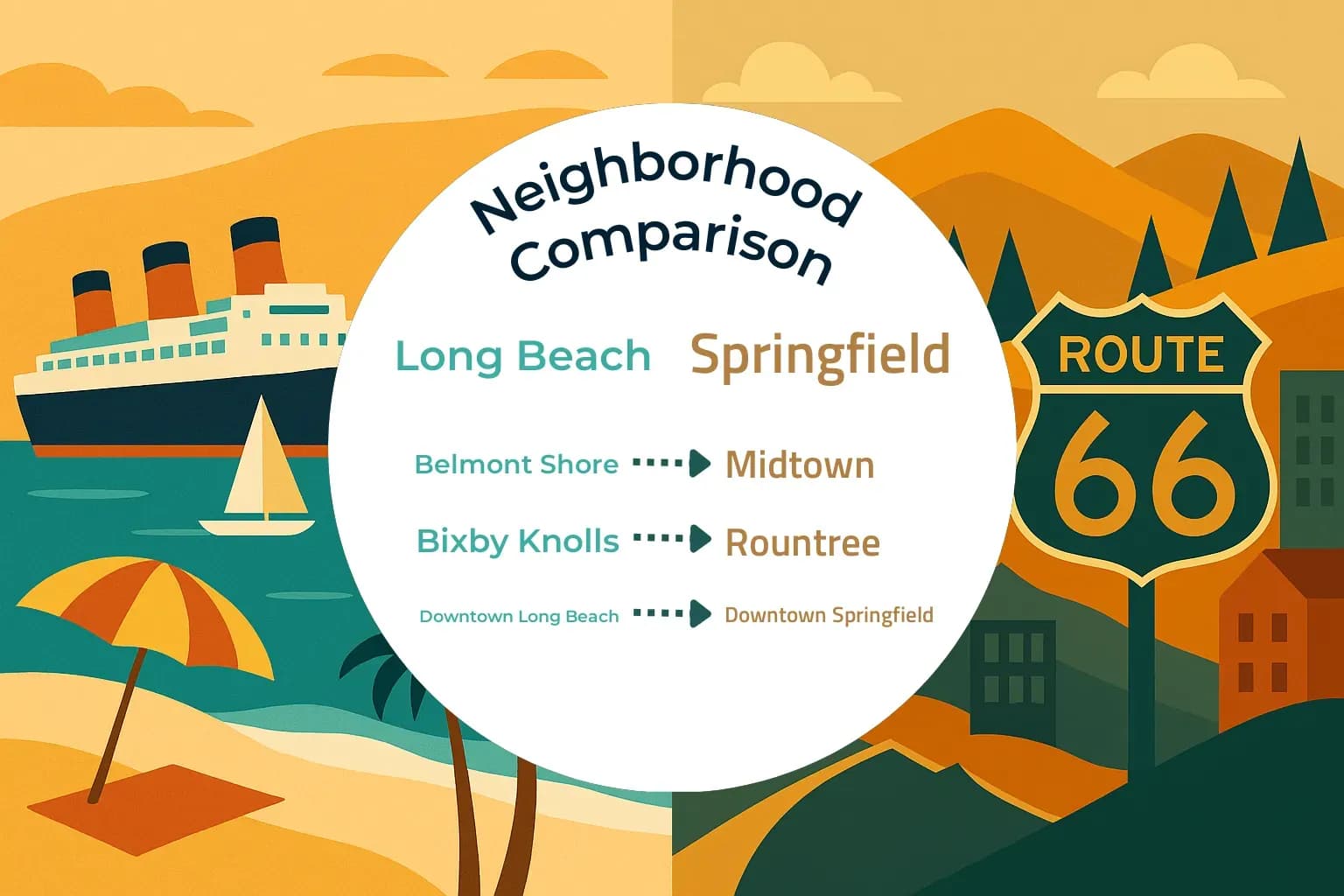Long Beach vs Springfield Neighborhood Comparison